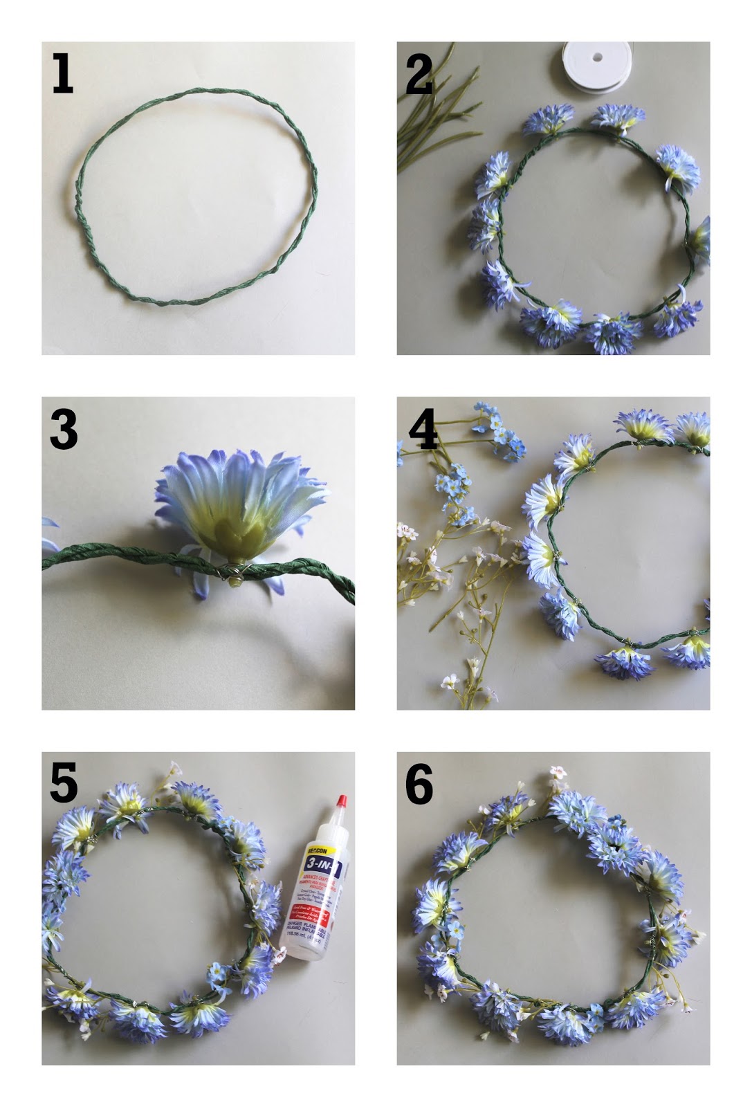 How do you make a flower crown?